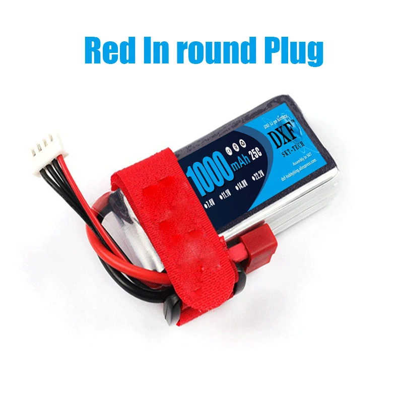1PCS3S1000mahRed DXF Батарея Lipo 2S 3S 7,4 V 11,1 V 5200 мА/ч, 7000 мА/ч, 60C 120C 100C 200C 25C 50C на колесиках 1000 мАч 3S FPV RC вертолет автомобиля - Цвет: 1PCS3S1000mahRed