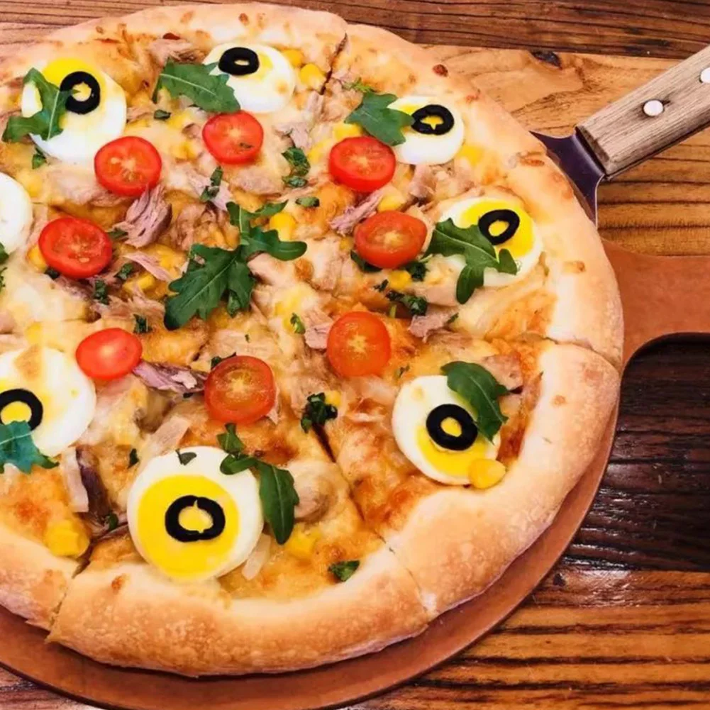 Scoop Kitchen Supplies Pizza Scraper Shovel Breadboard Stainless Steel Wooden Handle Cake Server Home Baking Tools Durable |