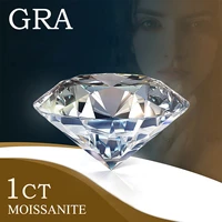 100 genuine loose gemstones moissanite stones gra 1ct d color vvs1 lab diamond stone excellent cut for diamond ring in bulk gem
