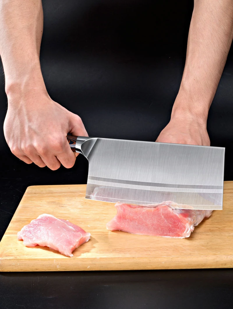 

Stainless Steel 4cr14MOV Kitchen Knife Chopper Household Meat Slicer Slicing Knife Chopping Knife Fine Pattern Kitchen Knives