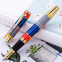hero 767 metal fountain pen beautiful colored ink pen iridium medium nib 0 7mm golden clip with gift box for business office