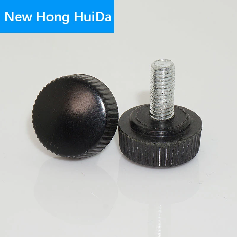 

Black Bakelite Hand Screw Round Fillister Head Plastic Knurled Knoba Hand Screw Bolt Tighten Thumb Screw M4 M5