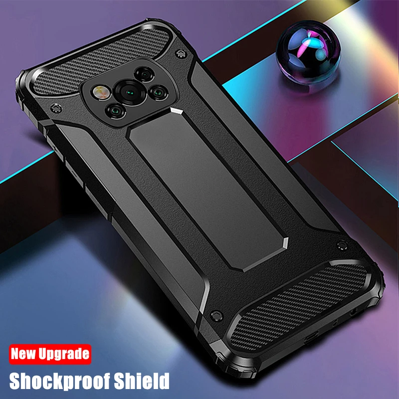 Двухслойный армированный чехол для Xiaomi Mi 10T 9T Note 10 Pro 9 8 Lite Little Poco X3 NFC M3 M2 F3 F2 PocoPhone