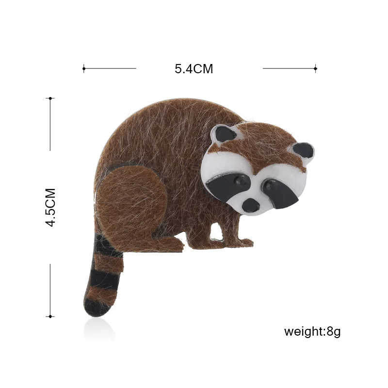 Брошь в виде медведя из енота Blucome металлическая брошь акрила кожи на воротник