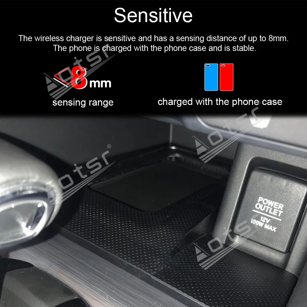 QI автомобильное инфракрасное Быстрое беспроводное зарядное устройство для Honda