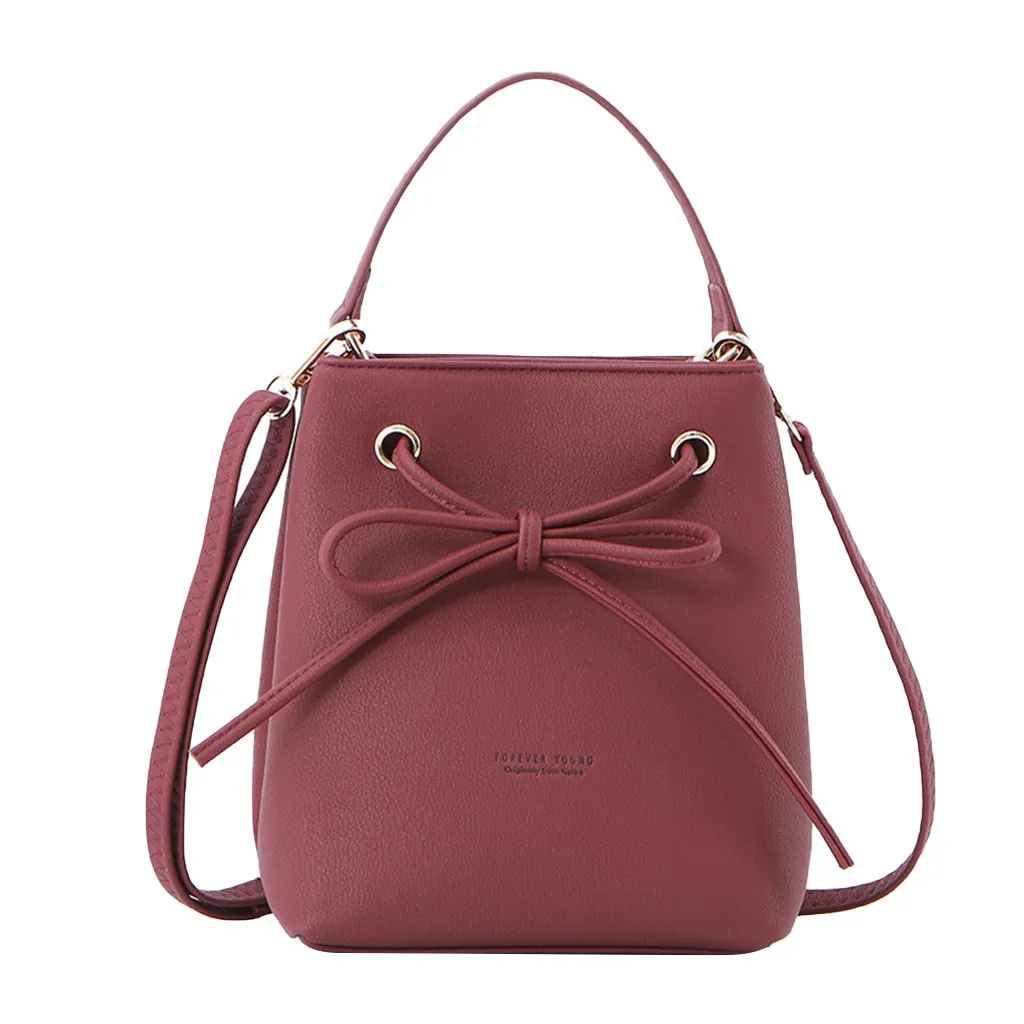 

Women's Messenger Bag Bow Bag Multifunction Bag Fashion Shoulder Bag Women's Shoulder Bag PU Leather Ladies Messenger Bag Female