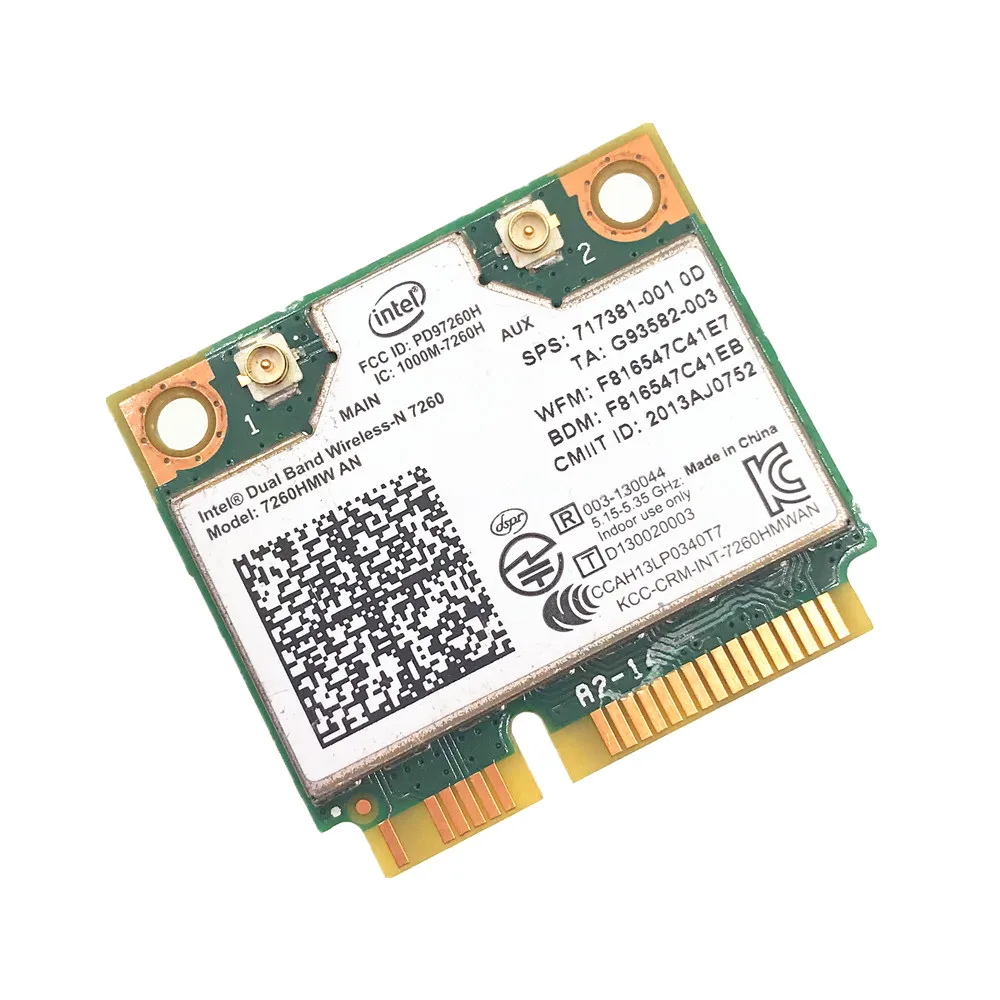 Для двухдиапазонной беспроводной N 7260HMWAN AN Intel 7260 7260HMW Wifi Bluetooth совместимая карта 4 0