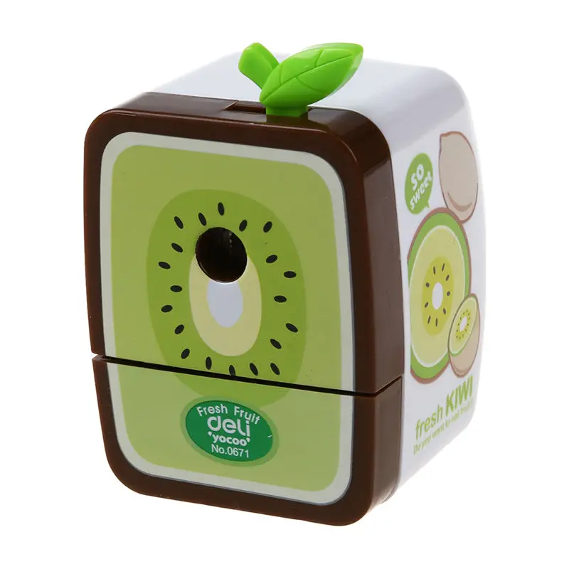 Точилка для карандашей с рисунком киви ручная настольная школьные канцелярские