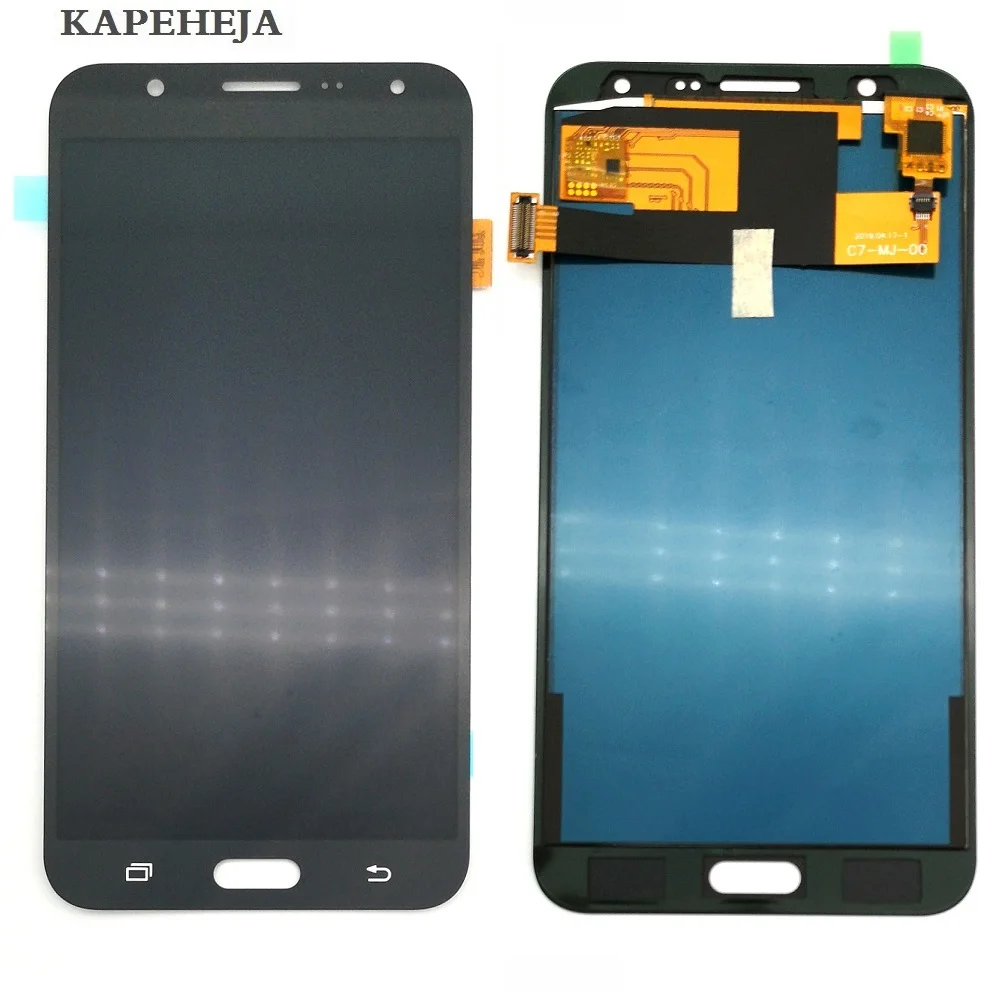 Можно регулировать яркость ЖК-дисплей для samsung Galaxy J7 NEO J701 J701F J701M J701H ЖК-дисплей кодирующий преобразователь сенсорного экрана в сборе