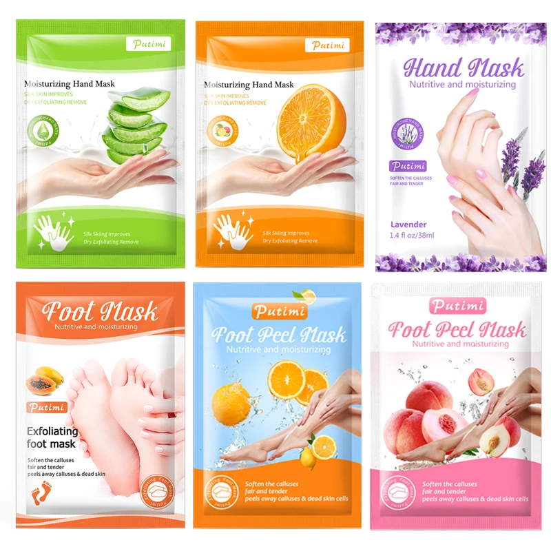 Увлажняющая маска для рук PUTIMI перчатки спа парафиновые отбеливающая против