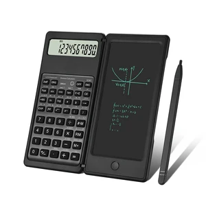 foldable scientific calculator lcd writing tablet drawing pad 10 digital display desktop calculator with stylus pen erase button free global shipping
