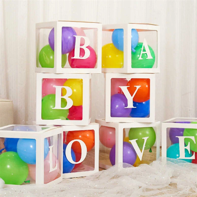 

4 шт., прозрачные воздушные шары для вечеринки в честь рождения ребенка