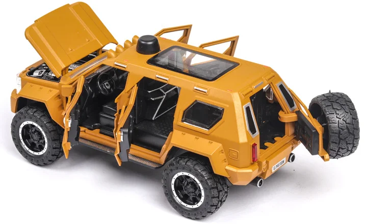 Высококачественная модель автомобиля из сплава USSV 1:24G.PATTON со светильник вым