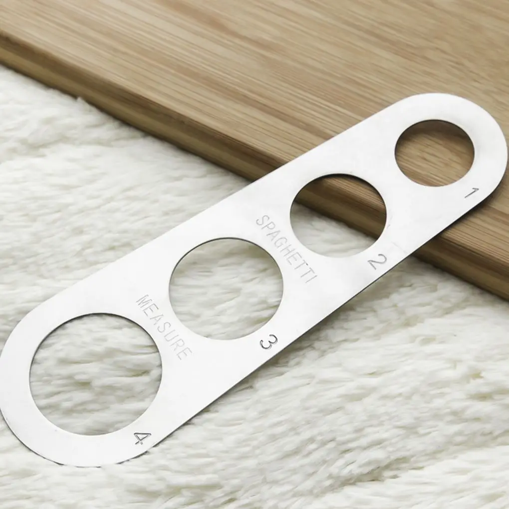 

2021 New Stainless Steel Spaghetti Measurer Pasta Noodle Measure Cook Kitchen Cake Ruler Tapeline Free Measuring Tool