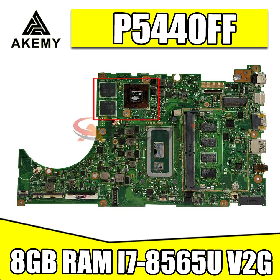 

P5440FF original motherboard with 8GB RAM I7-8565U V2G For ASUS P5440 P5440F P5440FF laptop motherboard mainboard tested 100% ok