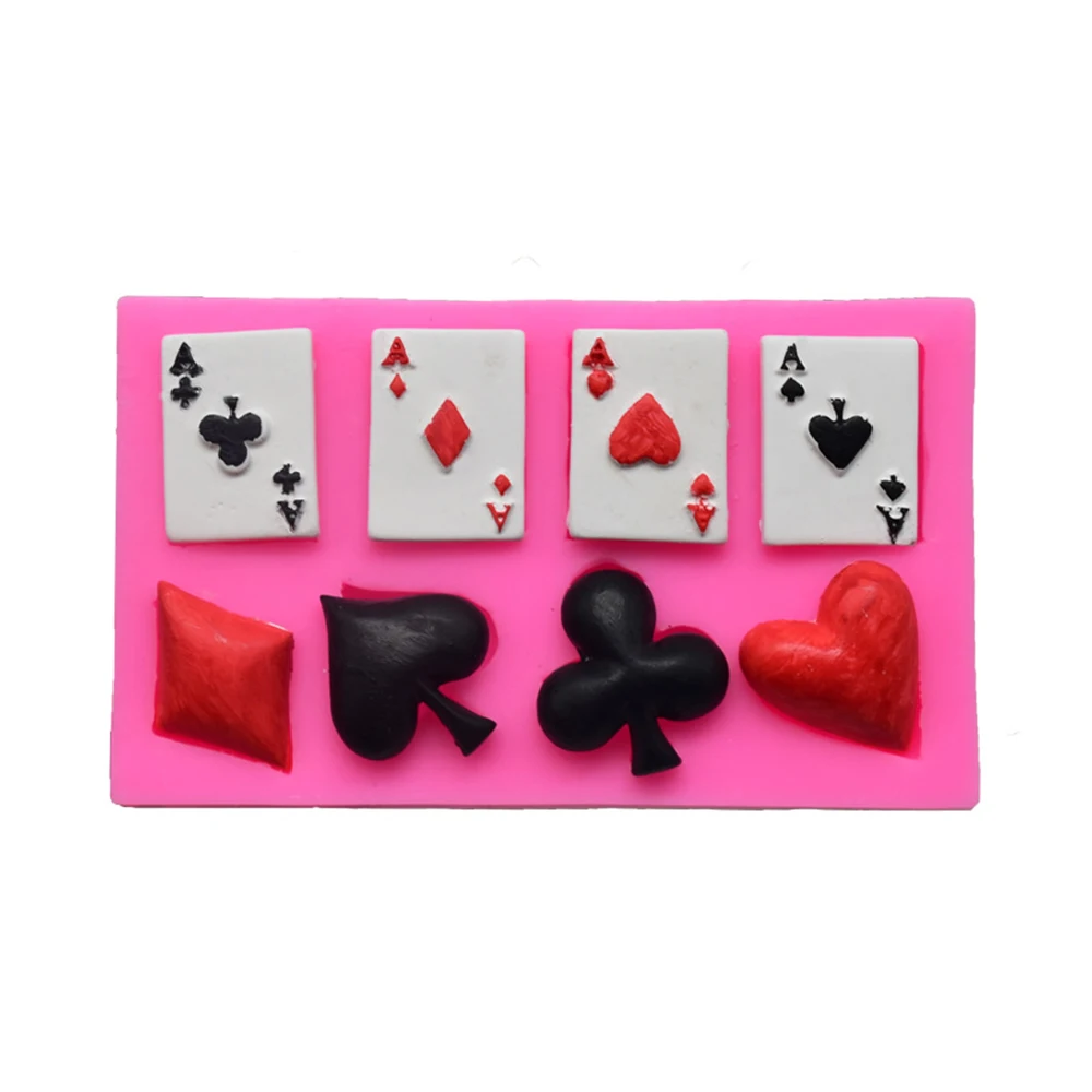 Силиконовая форма для покерного печенья шоколада игральные карты помадки