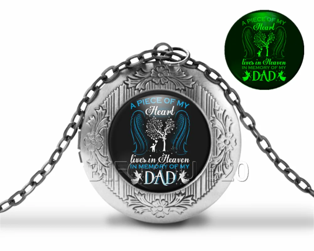 BIFOYOU в память моего папы кабошон стекло ароматерапия фото медальон ожерелье Духи