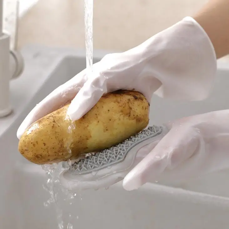 Перчатки для очистки овощей кухонные перчатки картофеля рыбьей чешуи домашние -