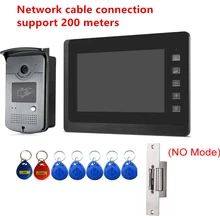 7 Wired Video Intercom System Video Doorbell Camera IR Night Vision Video Door Phone 1 Monitors for Home Apartmen