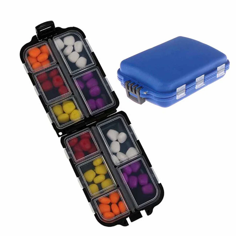 

5 pcs 10 Compartments Fishing Lure Boxes Bait Storage Case Fishing Tackle Storage Trays Hooks Organizer Waterproof Accessory