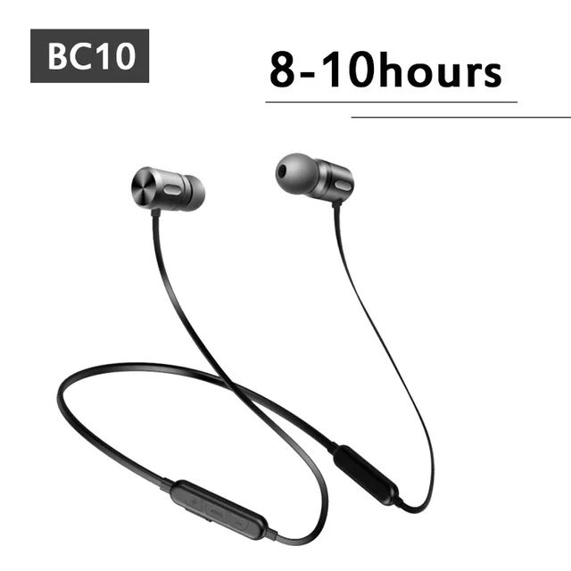 CBAOOO Bluetooth гарнитура, спортивные беспроводные Bluetooth наушники, стерео бас наушники, гарнитура с микрофоном для xiaomi iphone - Цвет: Silver