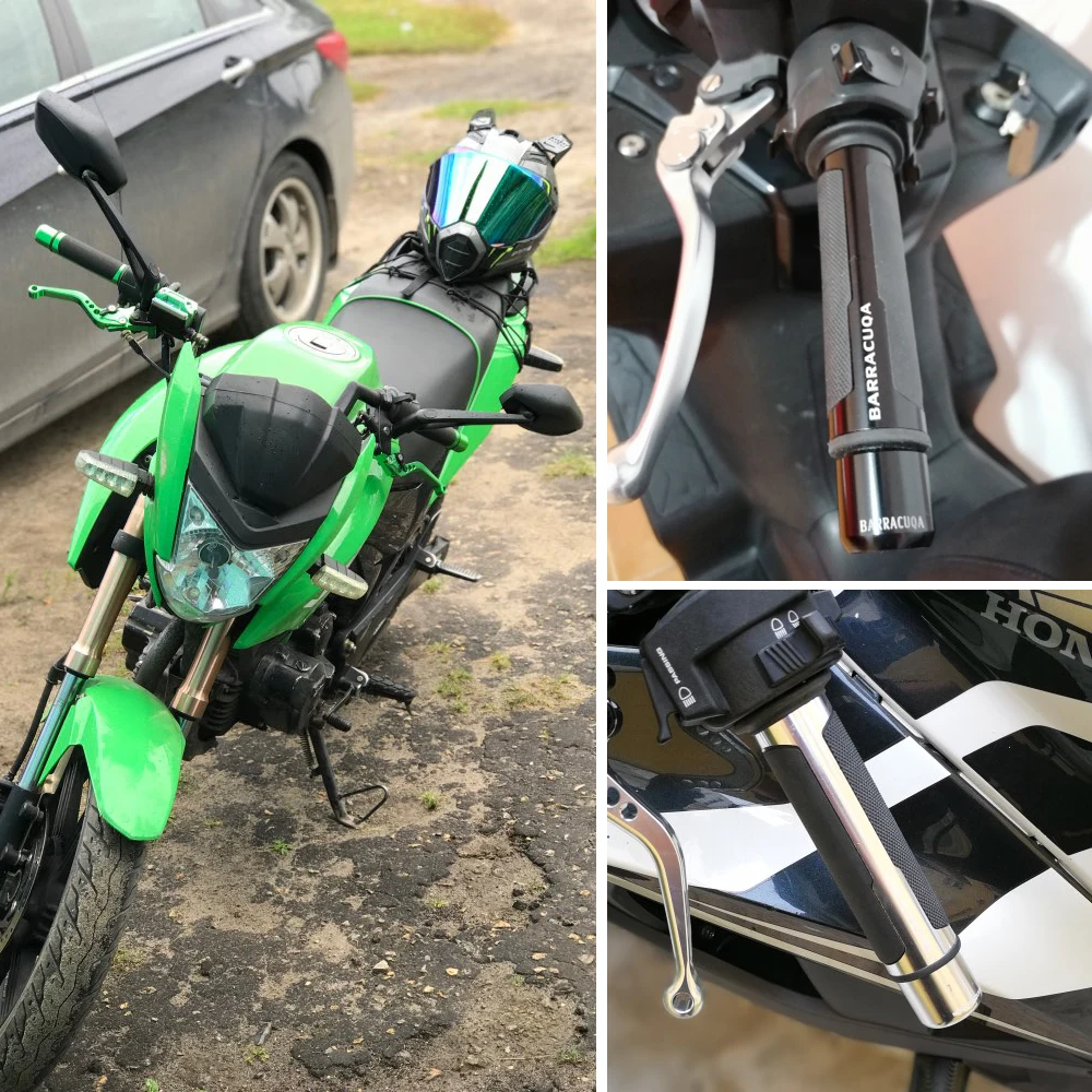 

Universal 7/8'' 22MM Motorcycle handle grips CNC racing handlebar grip For Kawasaki KX450F KX100 KLX125 KLX250 KDX125 KDX250