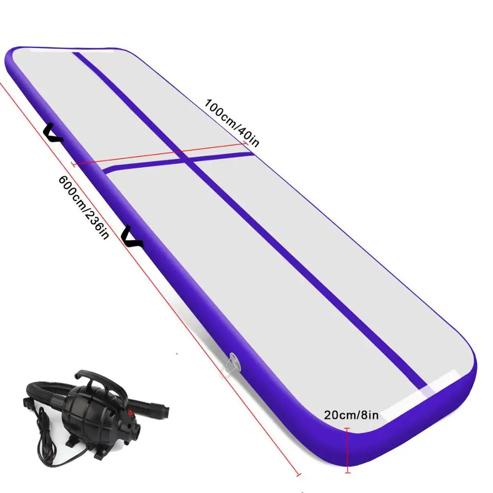 19.68ft/6m * 1m 0 2 m надувной коврик для гимнастики йоги детской безопасности