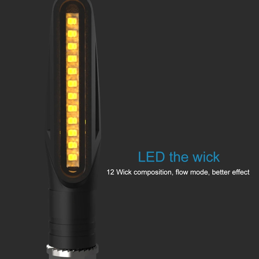 

12V Motorcycle LED Turn Signal Lights Waterproof Running Light LED Indicator Flowing Motorcycle Flashing Lights Accessories