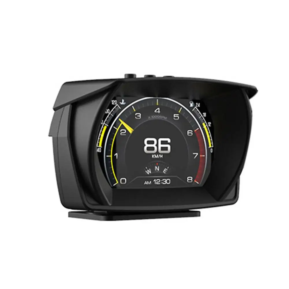 

AP-5 OBD+GPS+Gradiometer 3 System HUD Head Up Display Speedometer Smart Gauge Driving Stopwatch Odometer Meter Alarm System