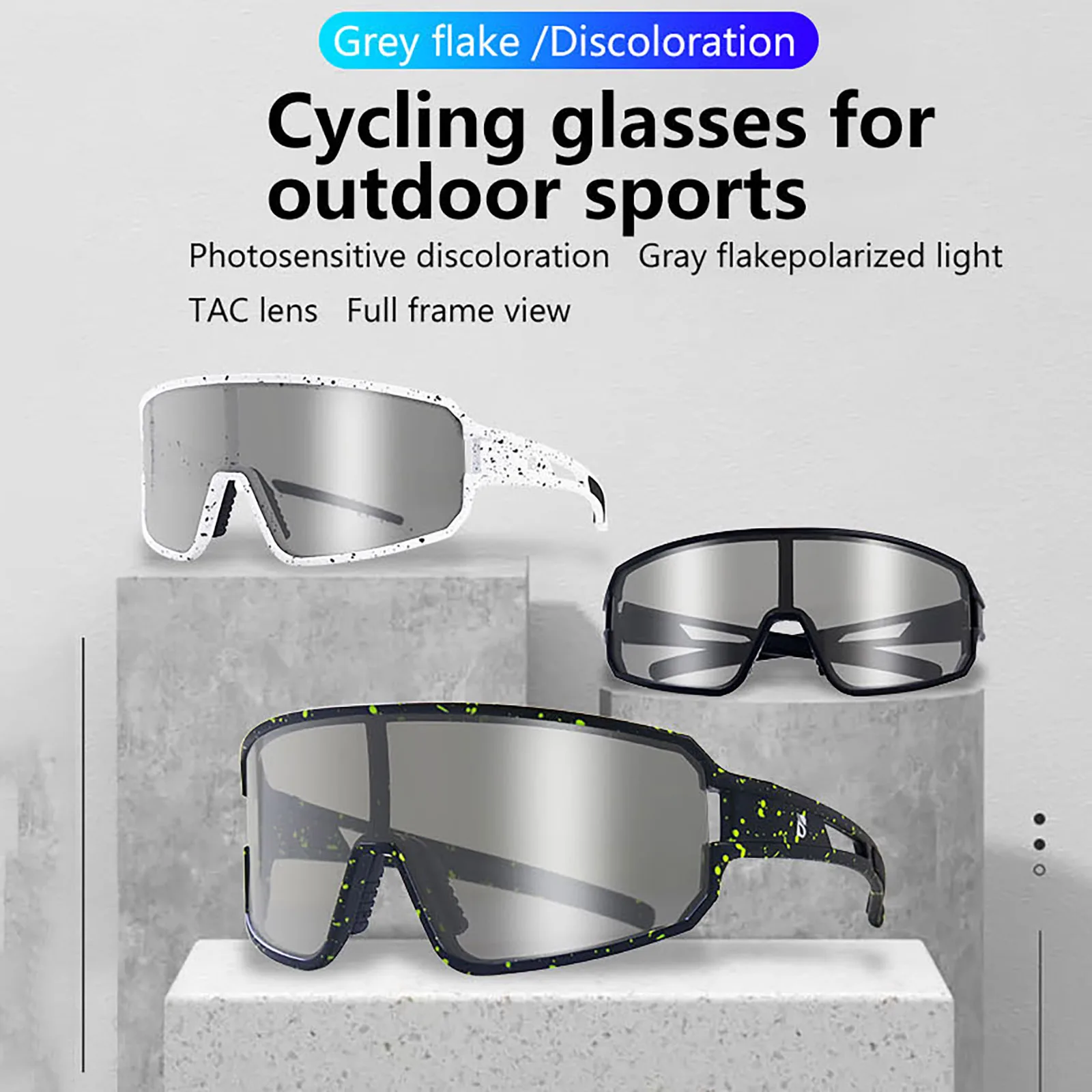 

Новинка с поляризованными линзами велосипедные голографические очки в полной оправе умные меняющие цвет велосипедные очки солнцезащитные...