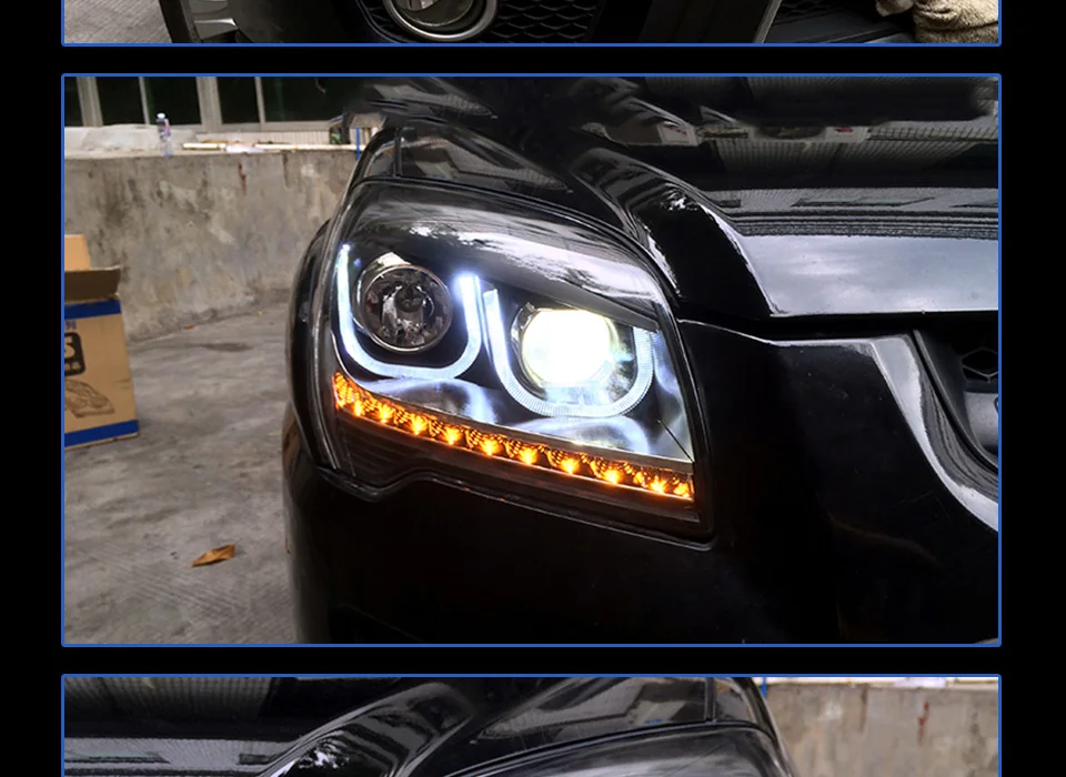 Фары для KIA Sportage 2007-2013 DRL дневные ходовые огни головная лампа светодиодный Биксеноновая лампа Противотуманные фары тюнинг автомобильные аксессуары