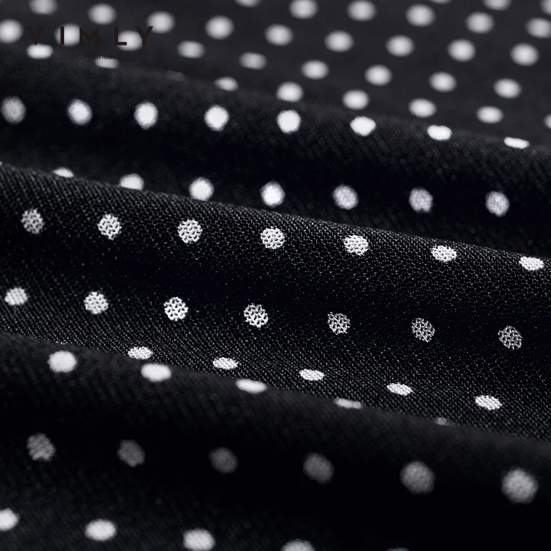 Женская водолазка в горошек Vimly элегантная офисная рубашка с длинным рукавом