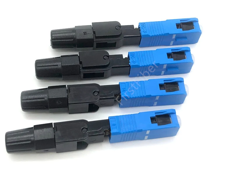 SC UPC оптоволоконный быстрый разъем 100 SC быстрый разъем синий fibra FTTH одиночный режим SC быстрый разъем SC адаптер полевой сборки