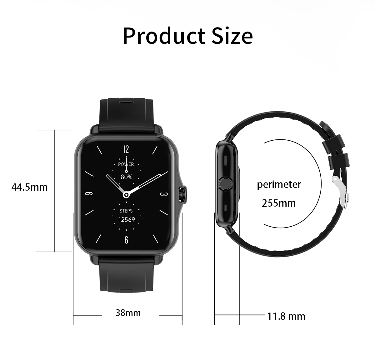 

Bozlun Q8 Smart Watch Waterproof Heart Rate Blood Pressure Monitoring UNISEX Square Dial Sports Watches For Android IOS