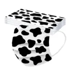 Маска одноразовая цветная с леопардовым принтом, дышащая, с петлями для ушей для взрослых, 102030 шт.