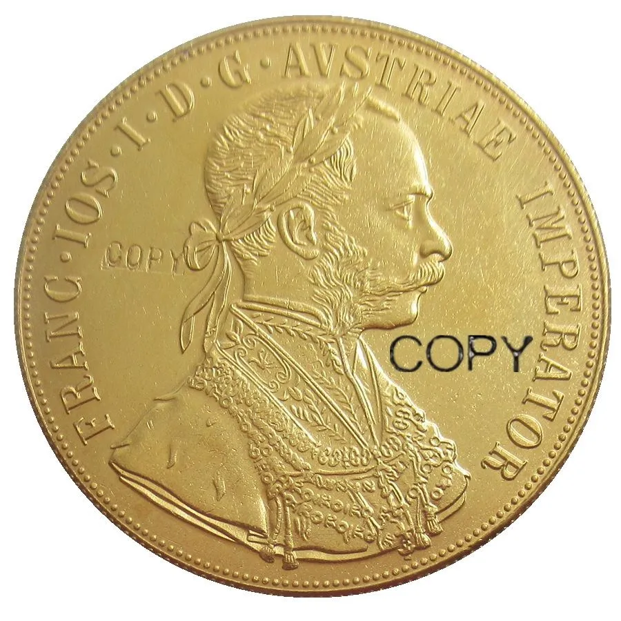 1915 Австрия-хабсбург 4 дукатов-Франц Джозеф I диаметр 40 мм настоящая позолоченная копия монет