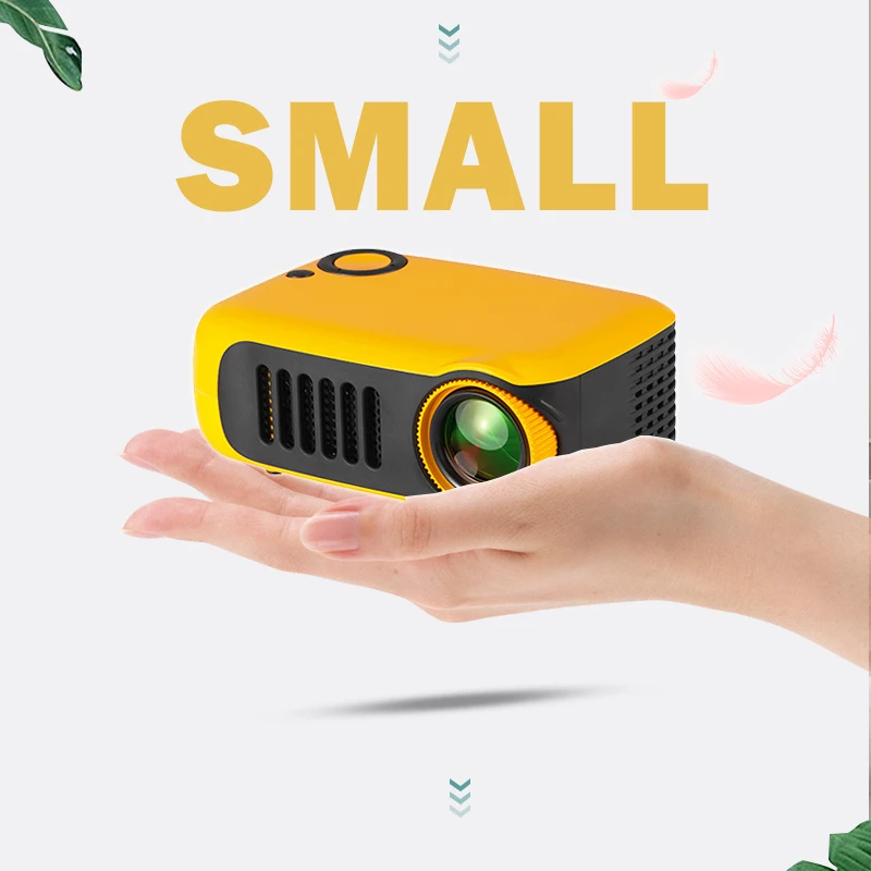 TRANSJEE Mini Portable Projector A2000 LED 320x240 Pixels Support 1080P HDMI USB Audio Video Beamer Home Theater | Электроника