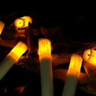 Длинный Электрический светодиодный лампы в форме свечи беспламенная свеча с конической лампой для вечерние украшения _ теплый белый светодиодный Восковые Свечи Беспламенного Свечи