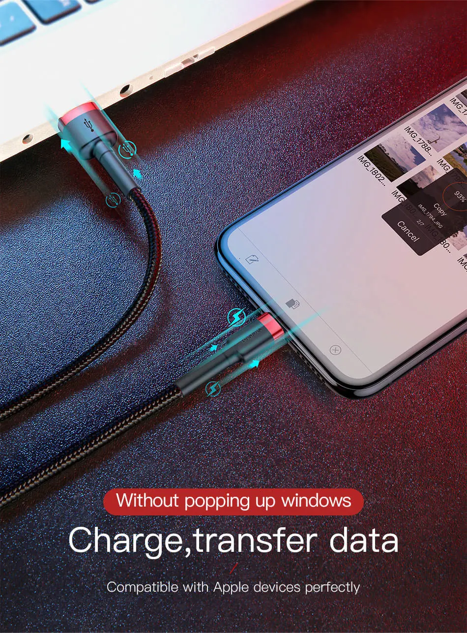 Baseus USB кабель для iPhone XS Max XR X 8 7 6 6s Plus 5 5S SE iPad Быстрая зарядка зарядное устройство кабель для передачи данных кабели для мобильных телефонов 3 м