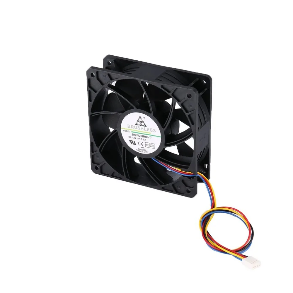 LESHP 7500 об/мин DC12V 5.0A Майнер охлаждающий вентилятор для Antminer Bitmain S7 S9 4-контактный разъем бесщеточный Замена охладитель низкая Шум