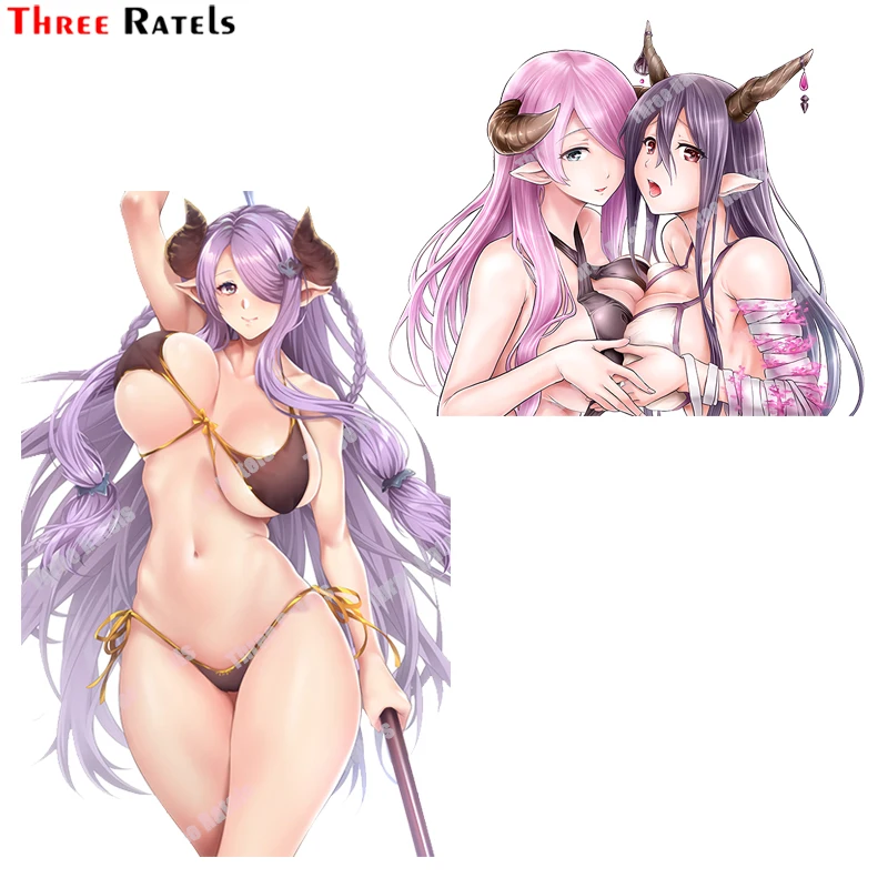 

Стикеры для лобового стекла Three Ratels B181, Аниме игра нармайя гранблу, водонепроницаемые защищенные наклейки