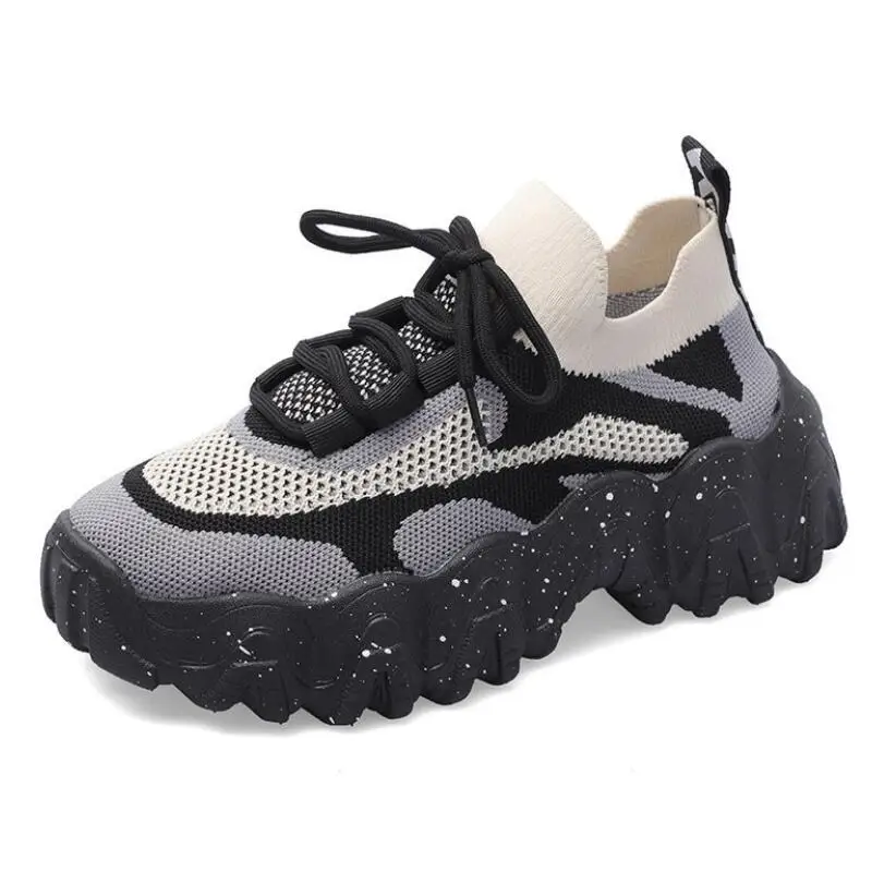 

New Autumn Sneakers Women Casual Breathable Sport Shoes Lace Up Loafers Ladies White Sneakers Outdoor Walking Running Shoes