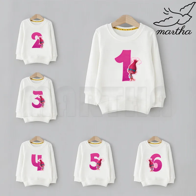 Детей с рисунком из мультфильма &quotТролли&quot свитшоты принтами на день рождения