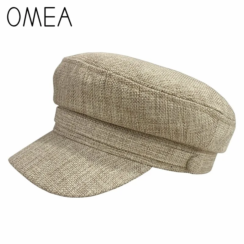 OMEA козырек кепка шапка для женщин Ретро шляпа художника falt Топ Зимняя с козырьком