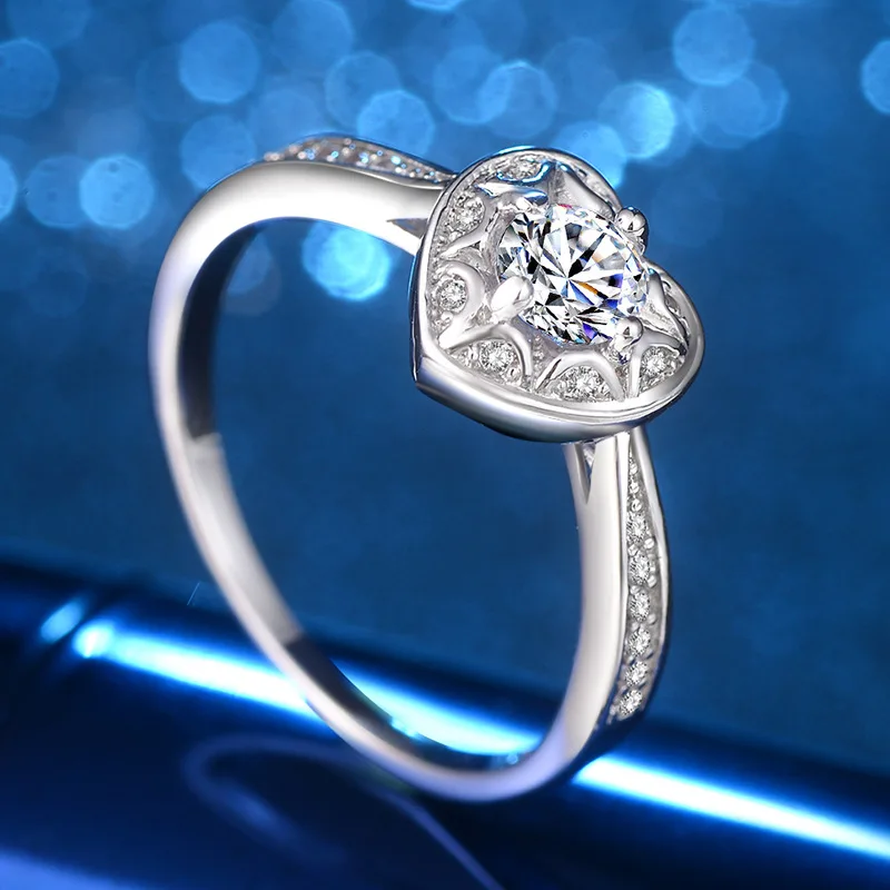 Женское Обручальное кольцо в форме сердца с фианитом|jewelry rings|engagement rings for womenengagement