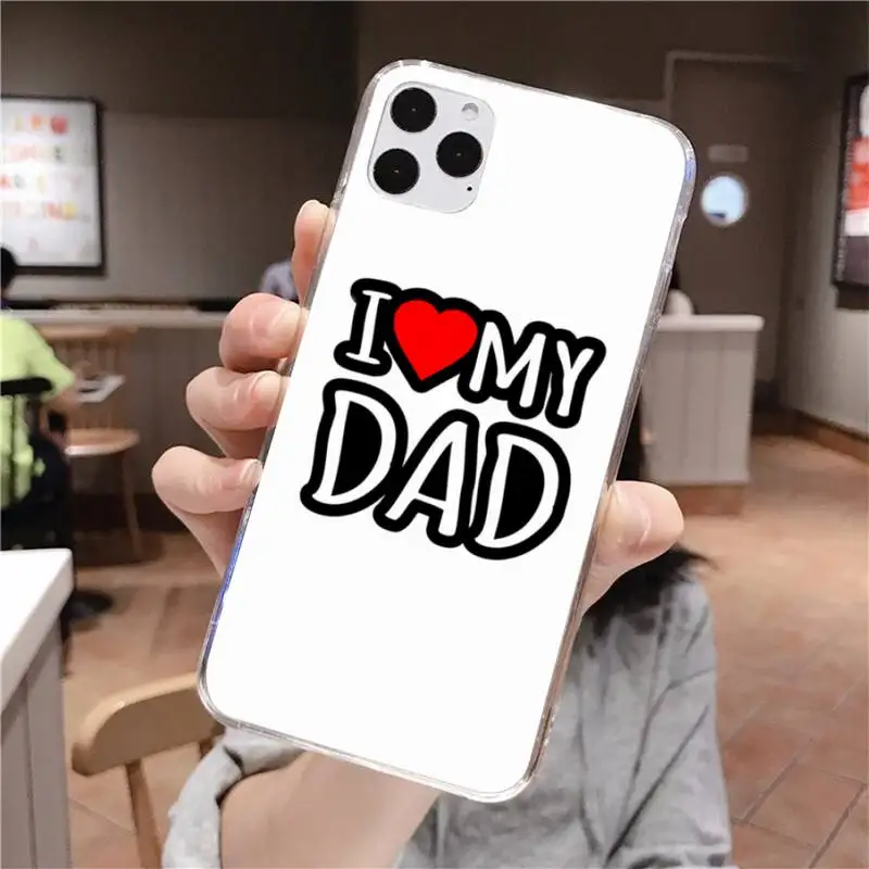 Милый блестящий чехол для телефона с надписью I love my dad iPhone 11 pro XS MAX 8 7 6 6S Plus X 5S SE 2020 XR