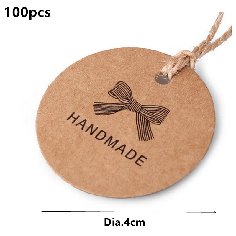handmade bow tag 100 шт/108 шт прозрачный пластиковый пакет Dragee конфеты Подарочный мешок для печенья матовый OPP Свадьба День Рождения Вечеринка упаковочный мешочек кисет коробка - Цвет: handmade bow tag