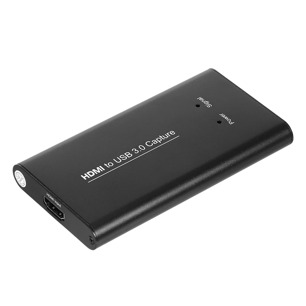 

4K HD Video Capture Card HD to USB 3.0 Audio & Video Capture Device 4K Input Full HD 1080P Output Capture Plug and Play Black