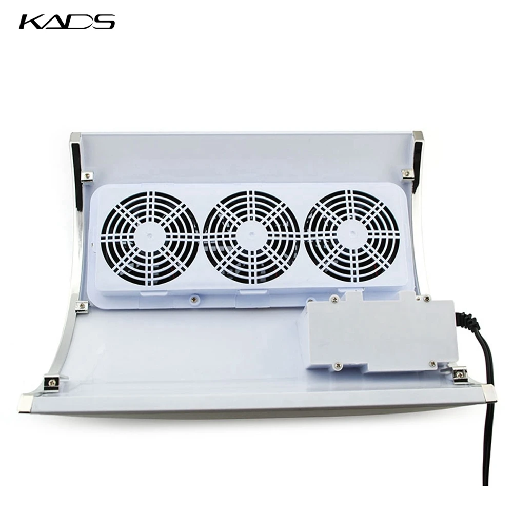 

KADS Nail Dust Suction Collector 3 Fans Powerful Nail Vacuum Cleaner Machine Strong Power with 2 Bags US EU Plug For Polishing