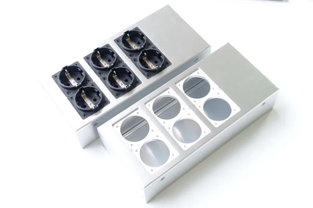 Полный алюминиевый HIFI ЕС чехол питания Европейский стандарт Разъем шасси HiFi DIY